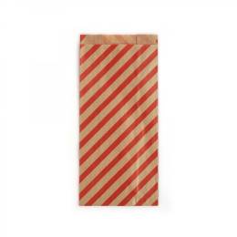 Anadolu Kağıtçılık Kırmızı Çizgi Baskılı- 40Gr İthal 15x33 CM Çizgili Şamua Kraft Kese Kağıdı 10 KG